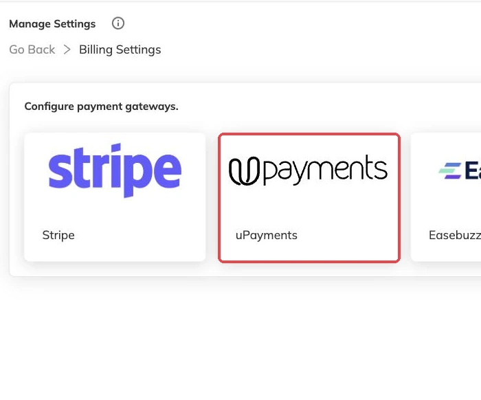 The uPayments option outlined