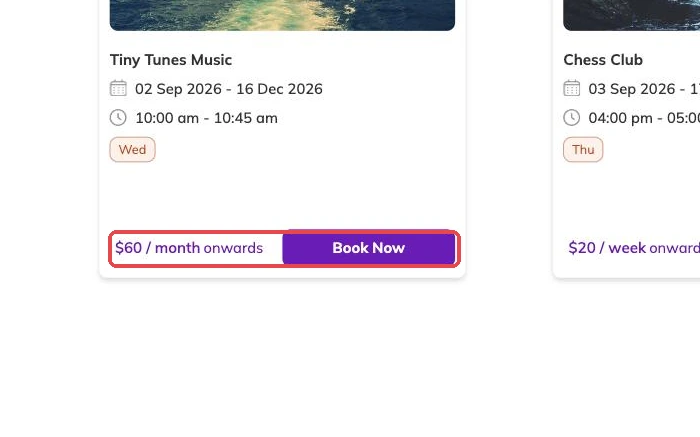A programme's price shown as sixty dollars per month onwards, outlined